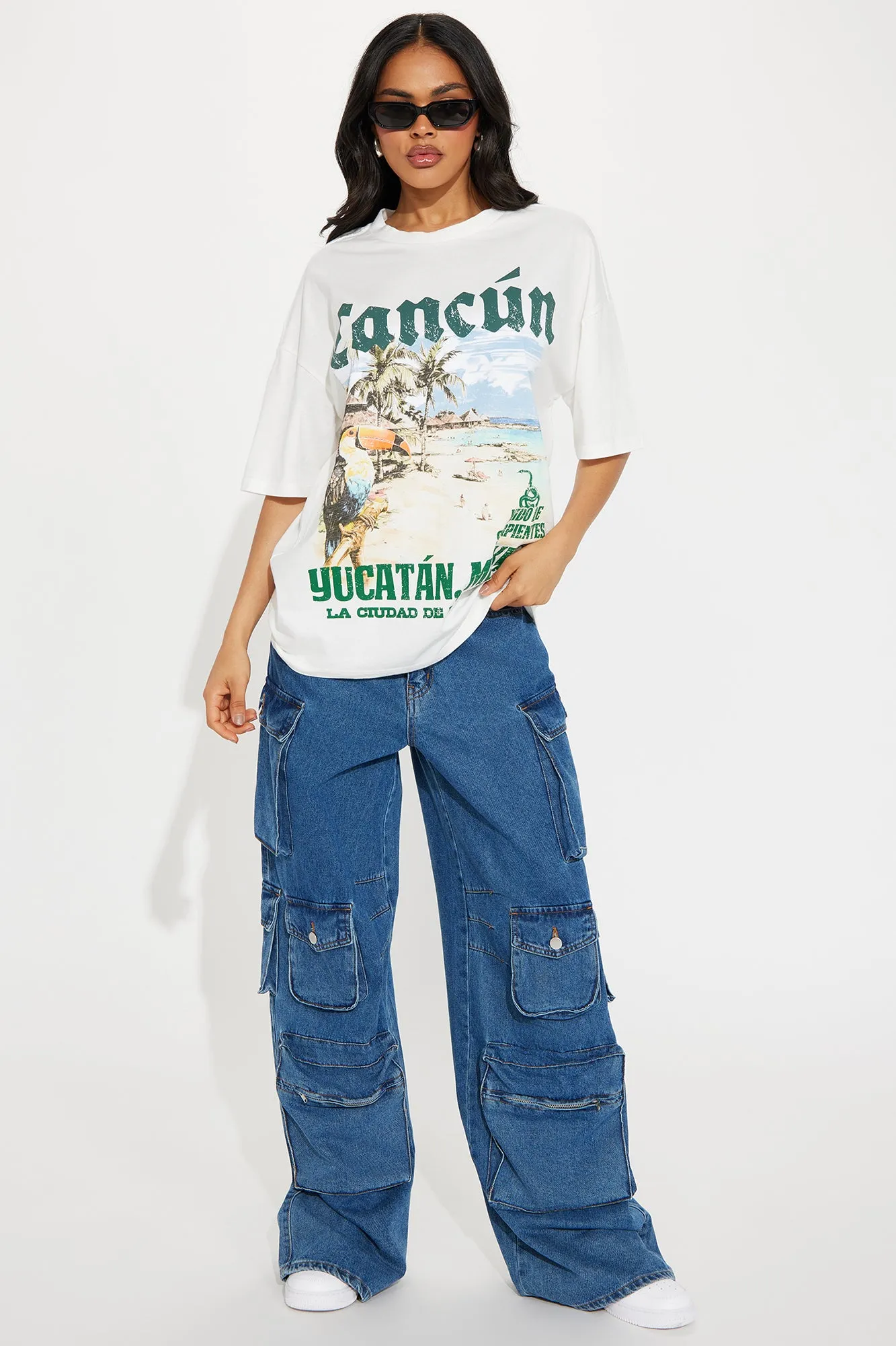 Cancun Oversized Tee - White sold by Fashion Nova product image thumbnail 2