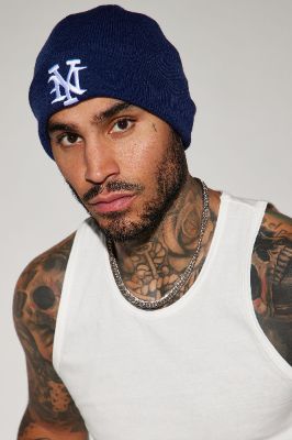 NY Classic Cuffed Beanie - Navy sold by Fashion Nova