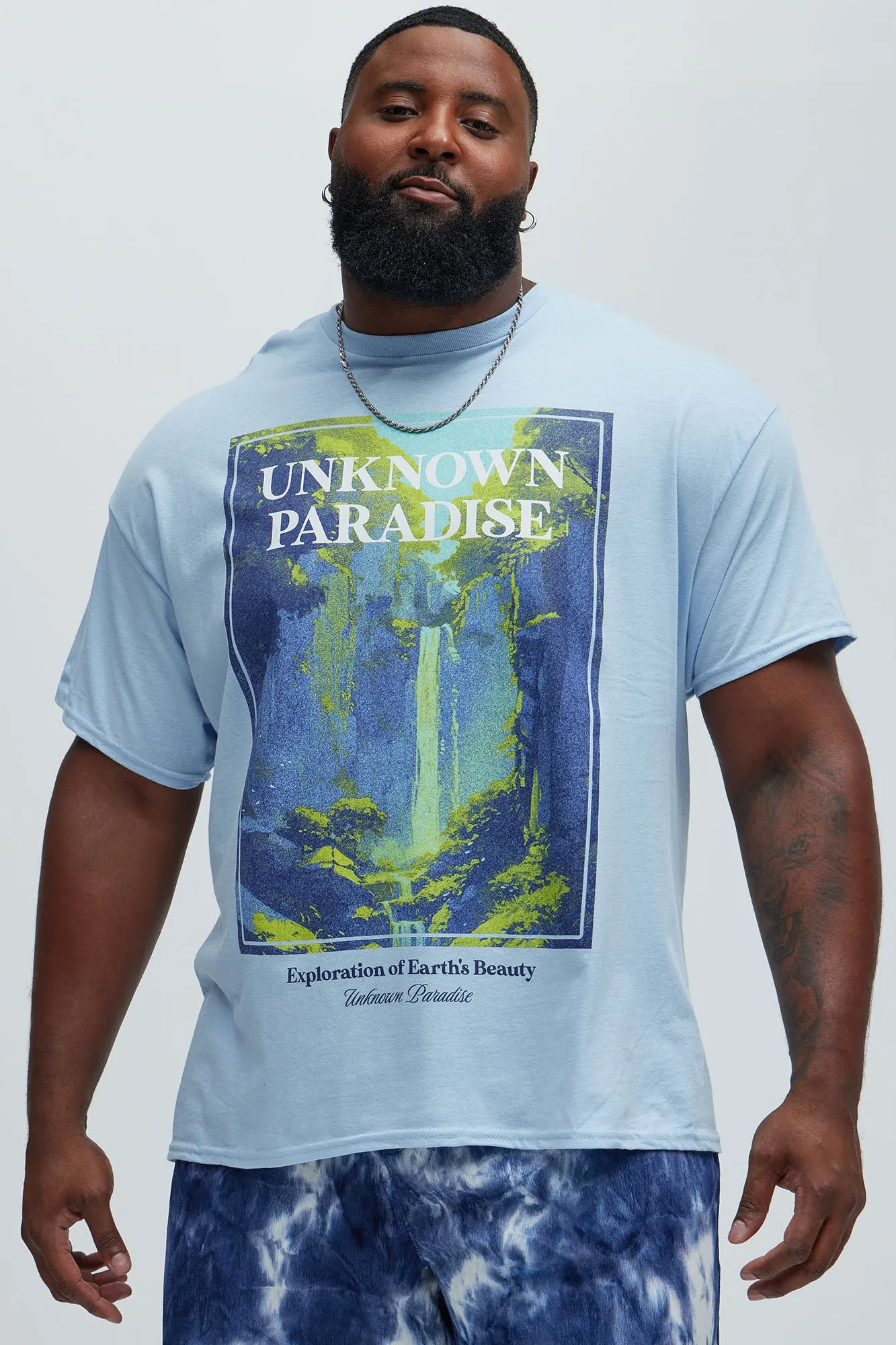 Unknown Paradise Short Sleeve Tee - Light Blue sold by Fashion Nova product image thumbnail 4