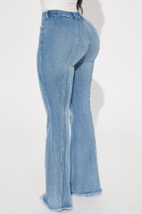 Long Time No See Stretch Flare Jeans - Medium Wash sold by Fashion Nova