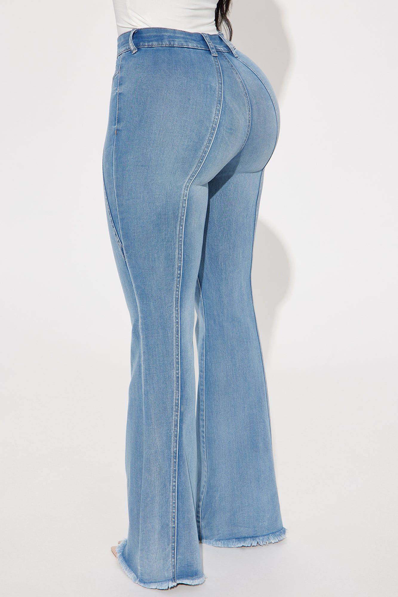 Long Time No See Stretch Flare Jeans - Medium Wash sold by Fashion Nova product image thumbnail 4