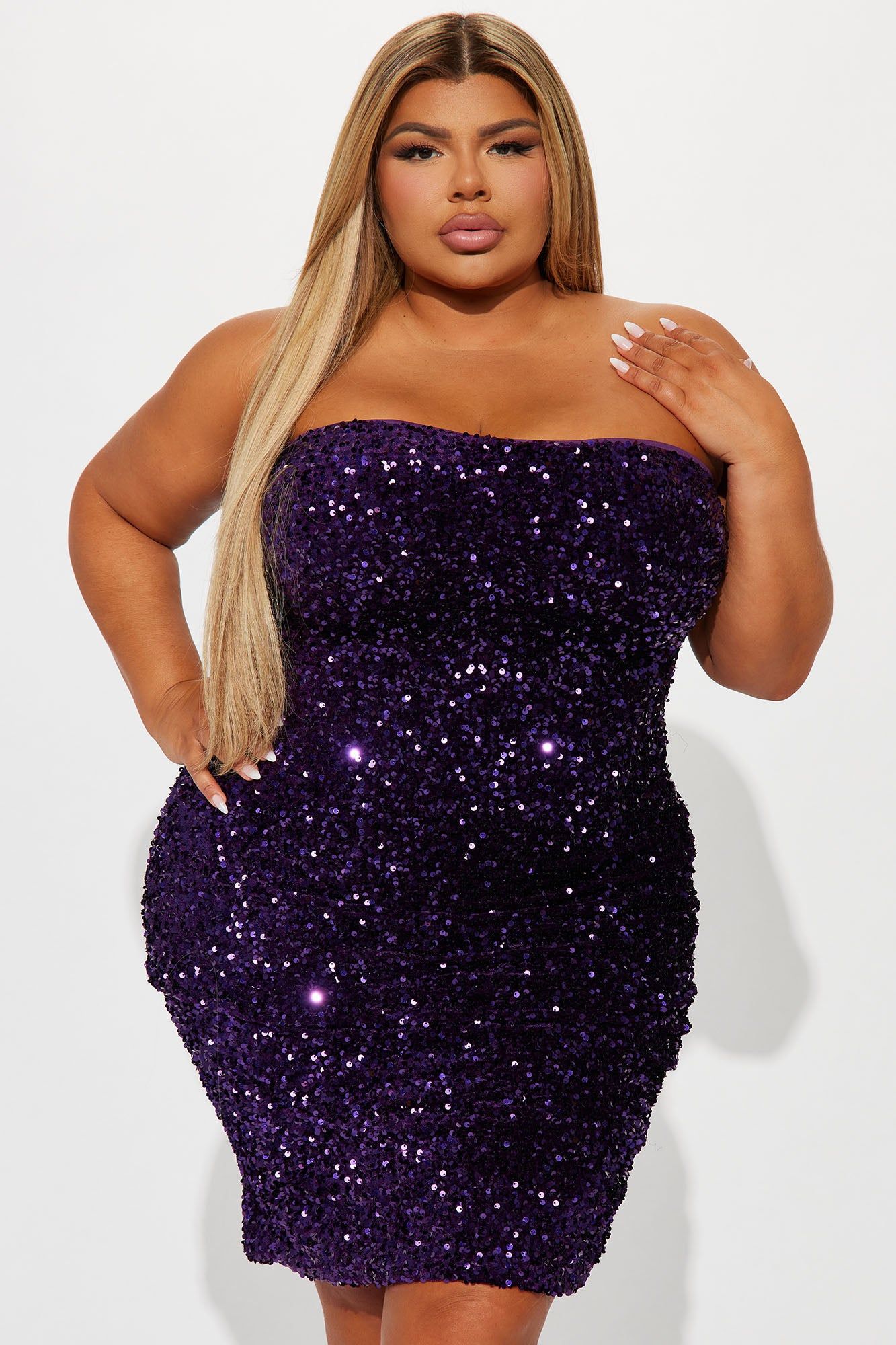 Dublin Sequin Midi Dress - Purple sold by Fashion Nova product image thumbnail 5