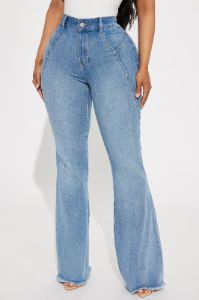 Long Time No See Stretch Flare Jeans - Medium Wash sold by Fashion Nova