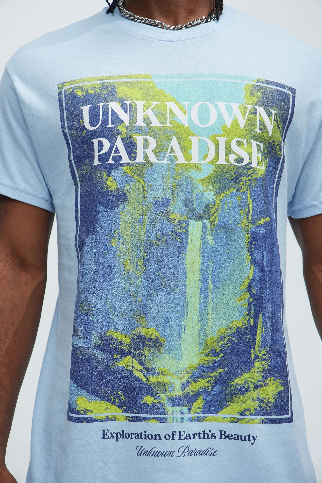 Unknown Paradise Short Sleeve Tee - Light Blue sold by Fashion Nova product image thumbnail 3