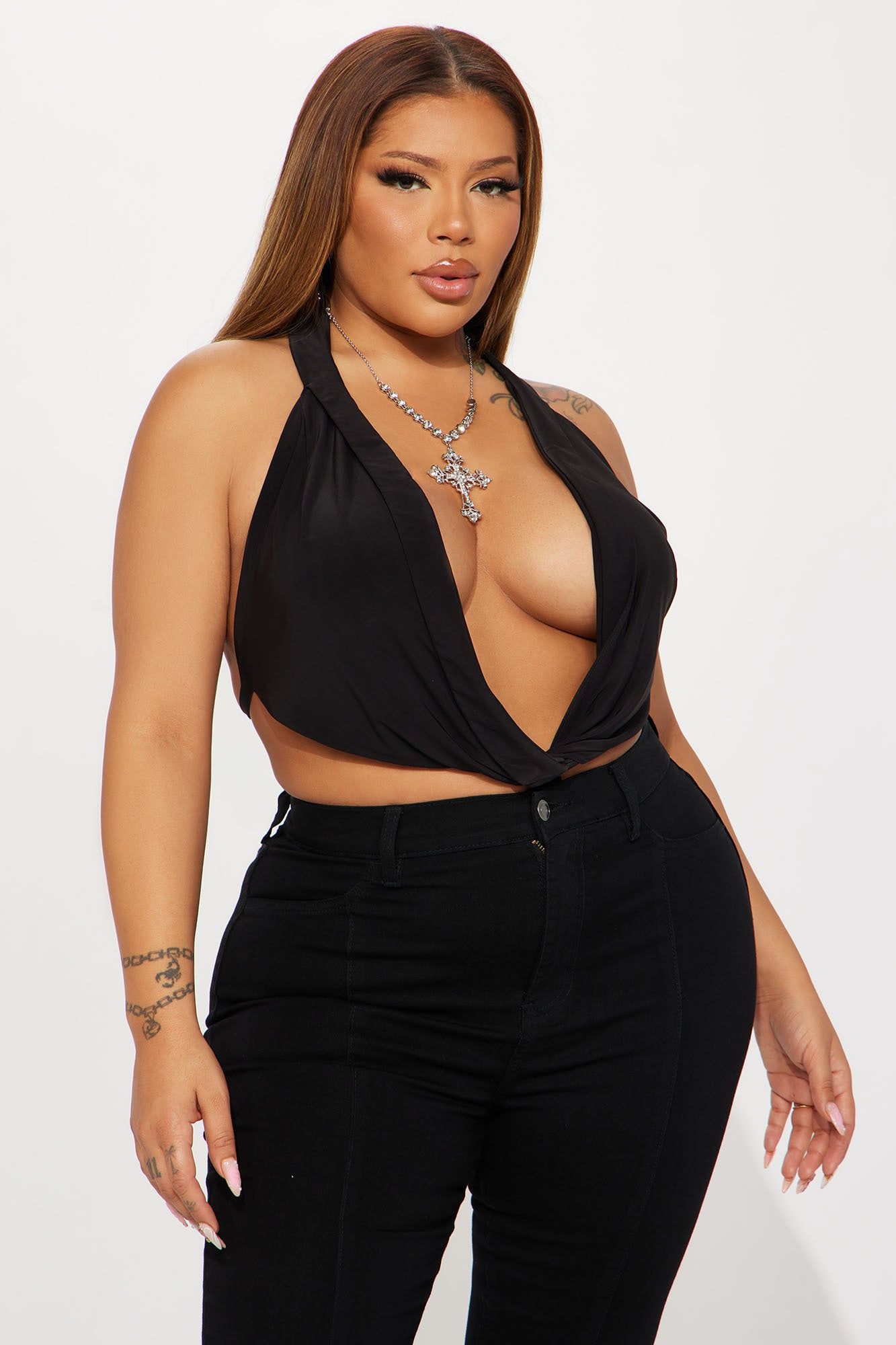 Party In Dallas Cowl Neck Top - Black sold by Fashion Nova product image thumbnail 4