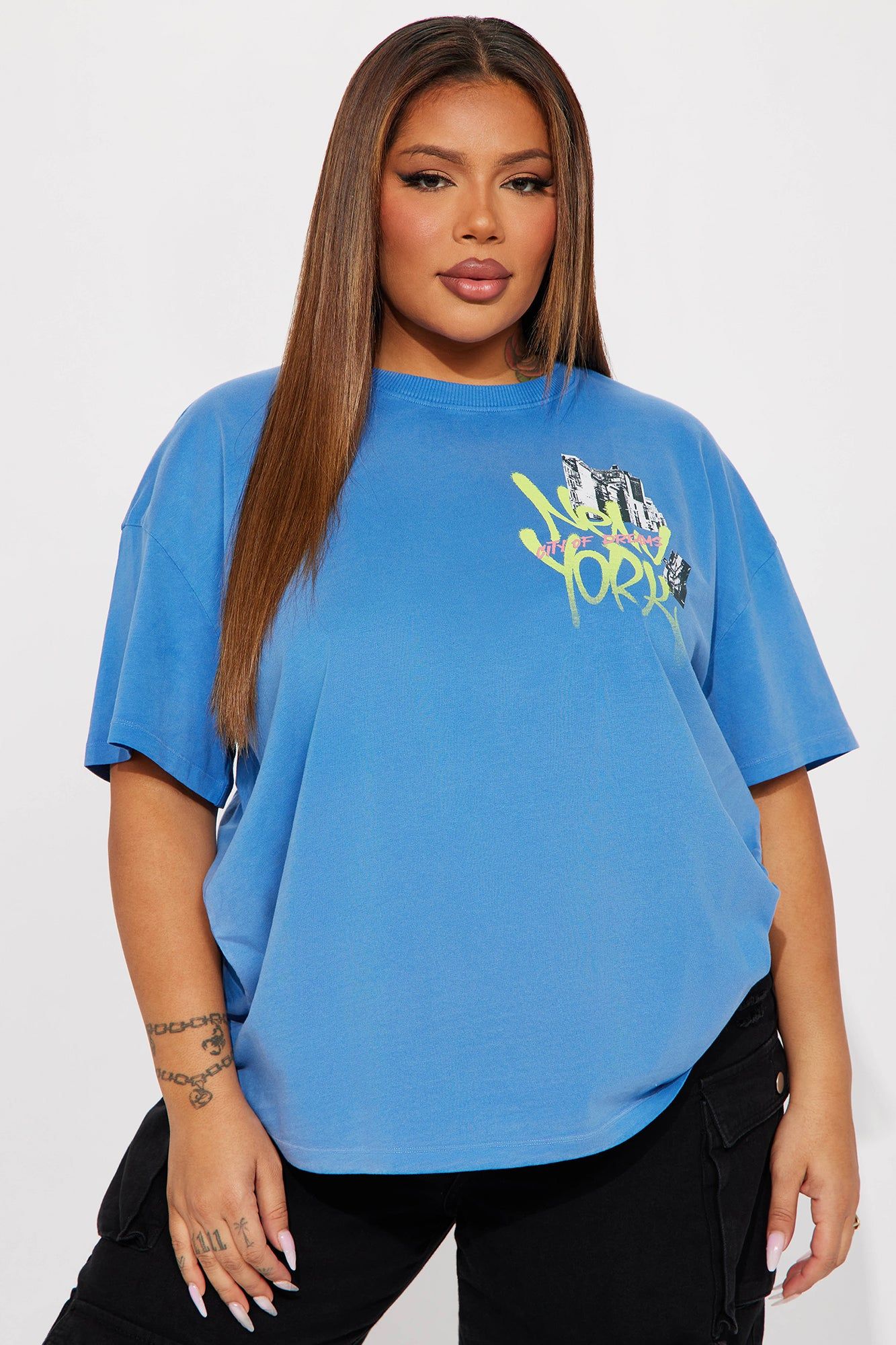 New York Dreams Washed Tshirt - Blue sold by Fashion Nova product image thumbnail 5