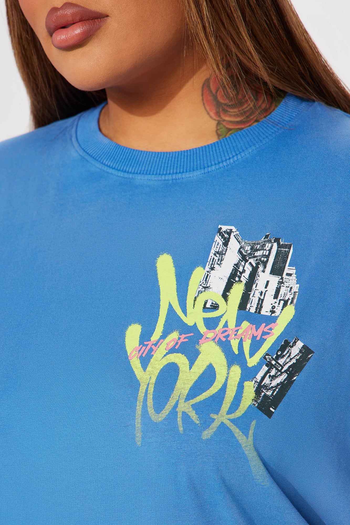 New York Dreams Washed Tshirt - Blue sold by Fashion Nova product image thumbnail 7