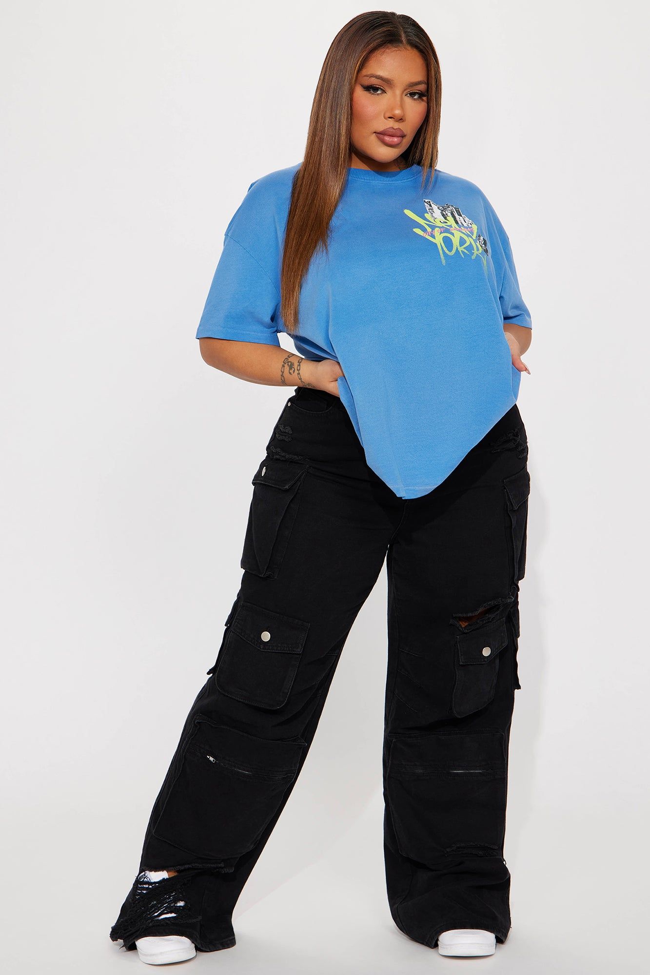 New York Dreams Washed Tshirt - Blue sold by Fashion Nova product image thumbnail 6
