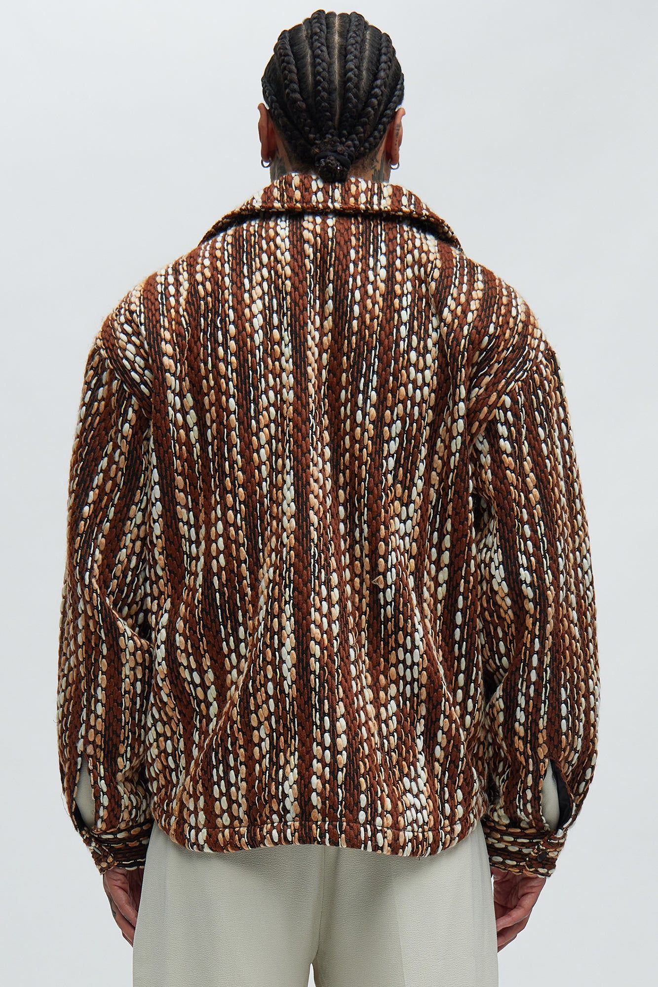 Abacus Textured Shacket - Cream/combo sold by Fashion Nova product image thumbnail 4