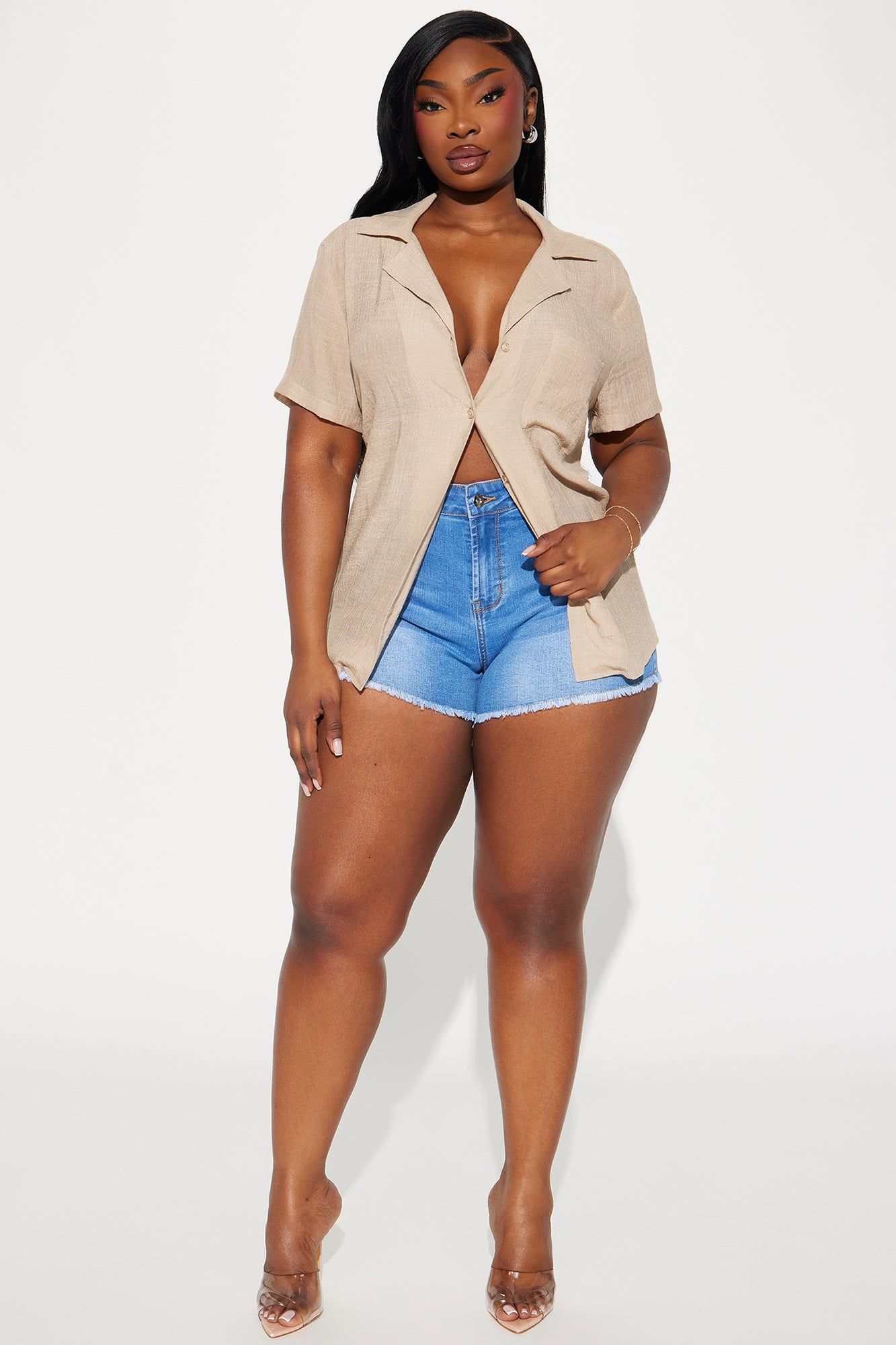 Dawn Shirt - Khaki sold by Fashion Nova product image thumbnail 5