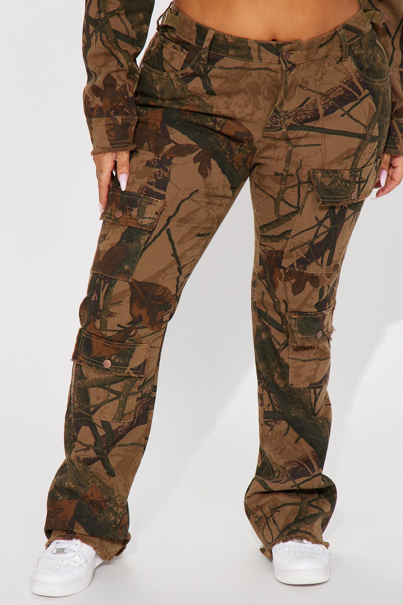 In The Wild Camo Stretch Cargo Jeans - Camouflage sold by Fashion Nova product image thumbnail 6