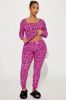 Wild Side PJ Pant Set - Hot Pink/combo sold by Fashion Nova