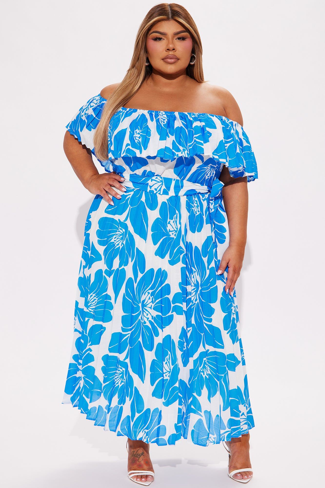 Summer In Santorini Midi Dress - Blue/combo sold by Fashion Nova product image thumbnail 4