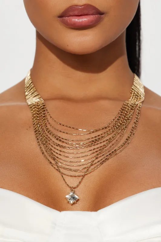 Dressed To Impress Necklace - Gold sold by Fashion Nova