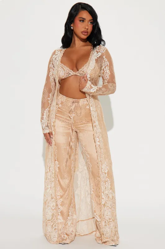 Lush Weekend 3 Piece Lace Pant Set - Nude sold by Fashion Nova