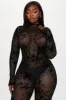 Always Yours Mesh Jumpsuit  - Black sold by Fashion Nova