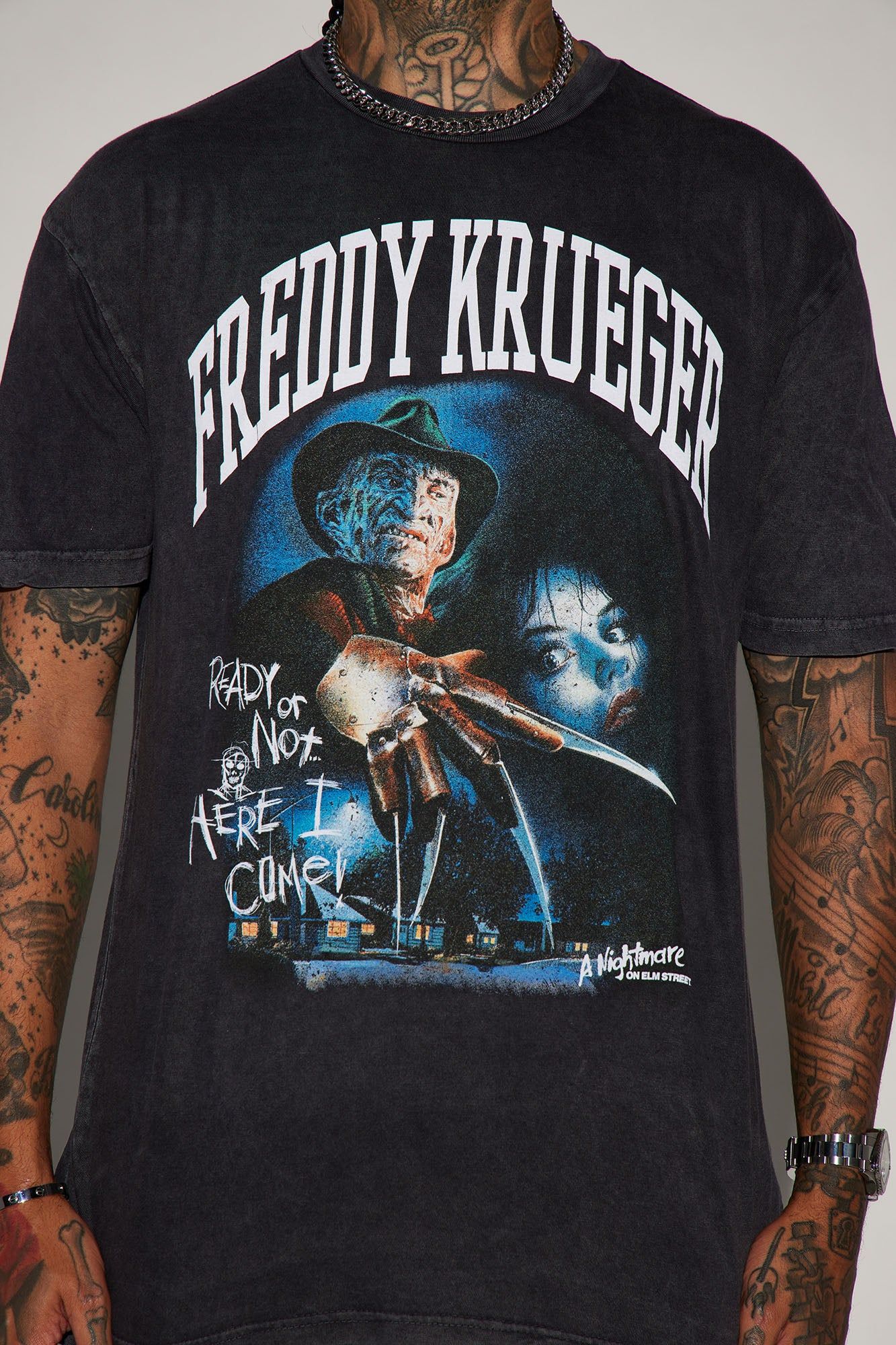 Nightmare On Elm Street Freddy Krueger Short Sleeve Tee - Black sold by Fashion Nova product image thumbnail 3
