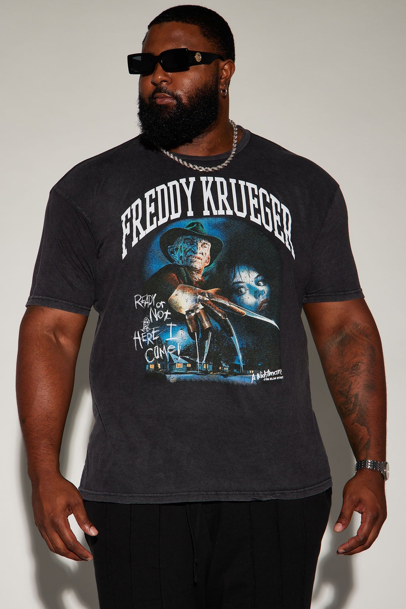 Nightmare On Elm Street Freddy Krueger Short Sleeve Tee - Black sold by Fashion Nova product image thumbnail 5
