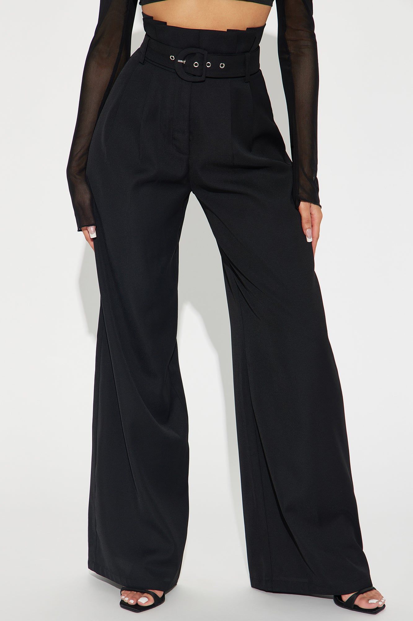 When You're Ready Belted Trouser - Black sold by Fashion Nova product image thumbnail 2