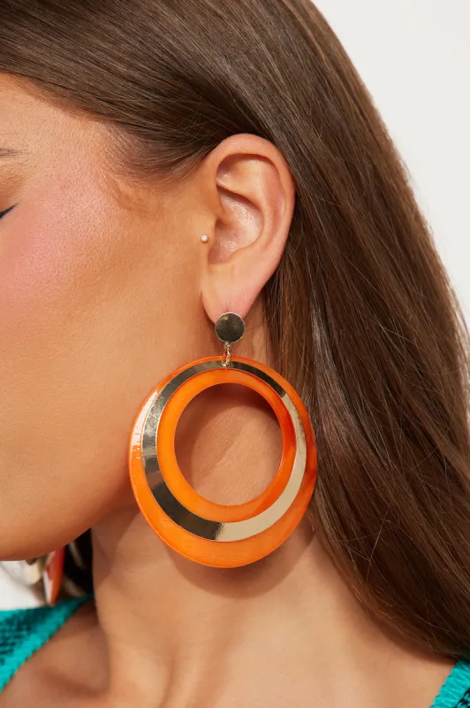 Bright Sunny Days Earrings - Orange sold by Fashion Nova