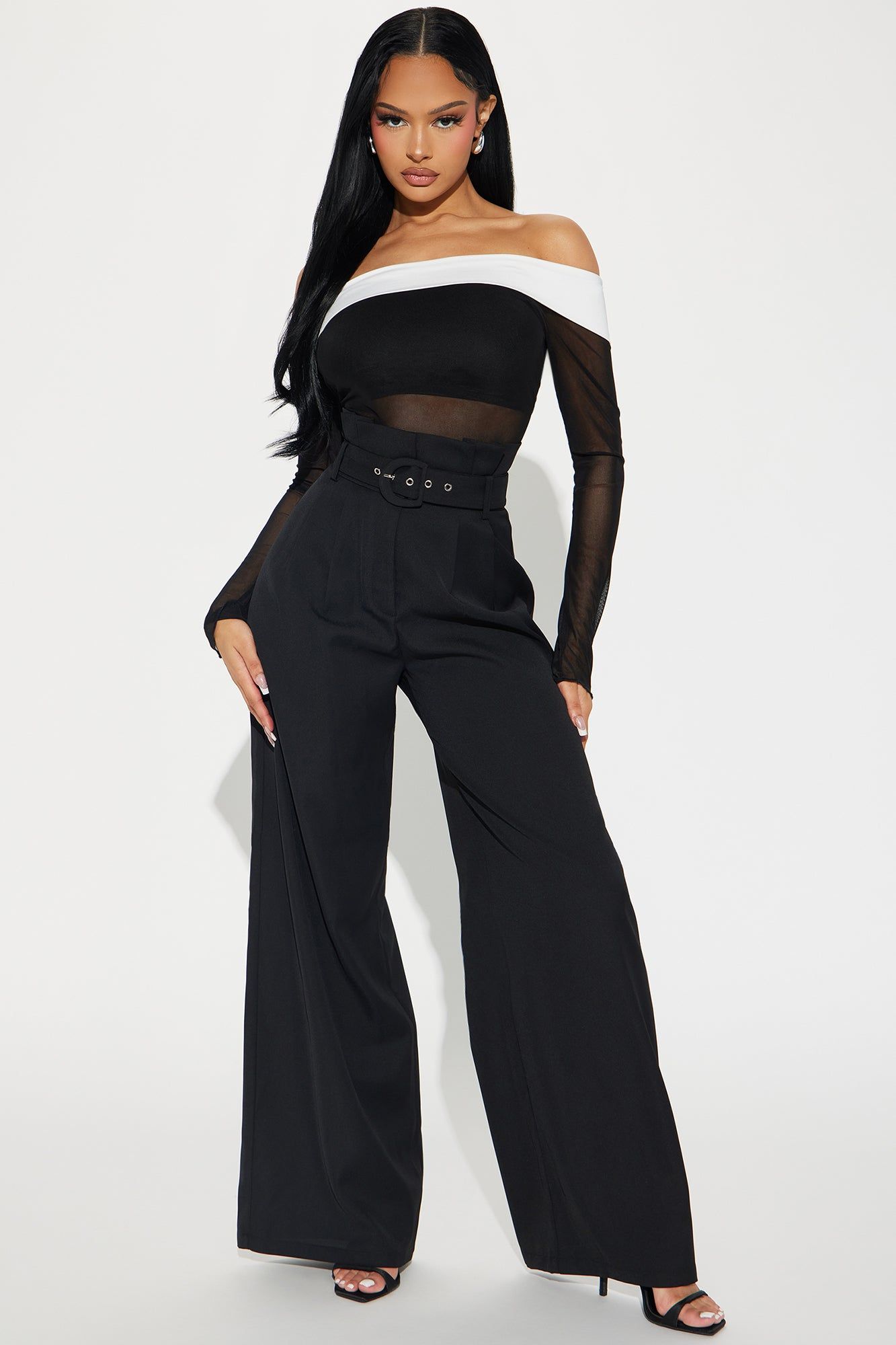 When You're Ready Belted Trouser - Black sold by Fashion Nova