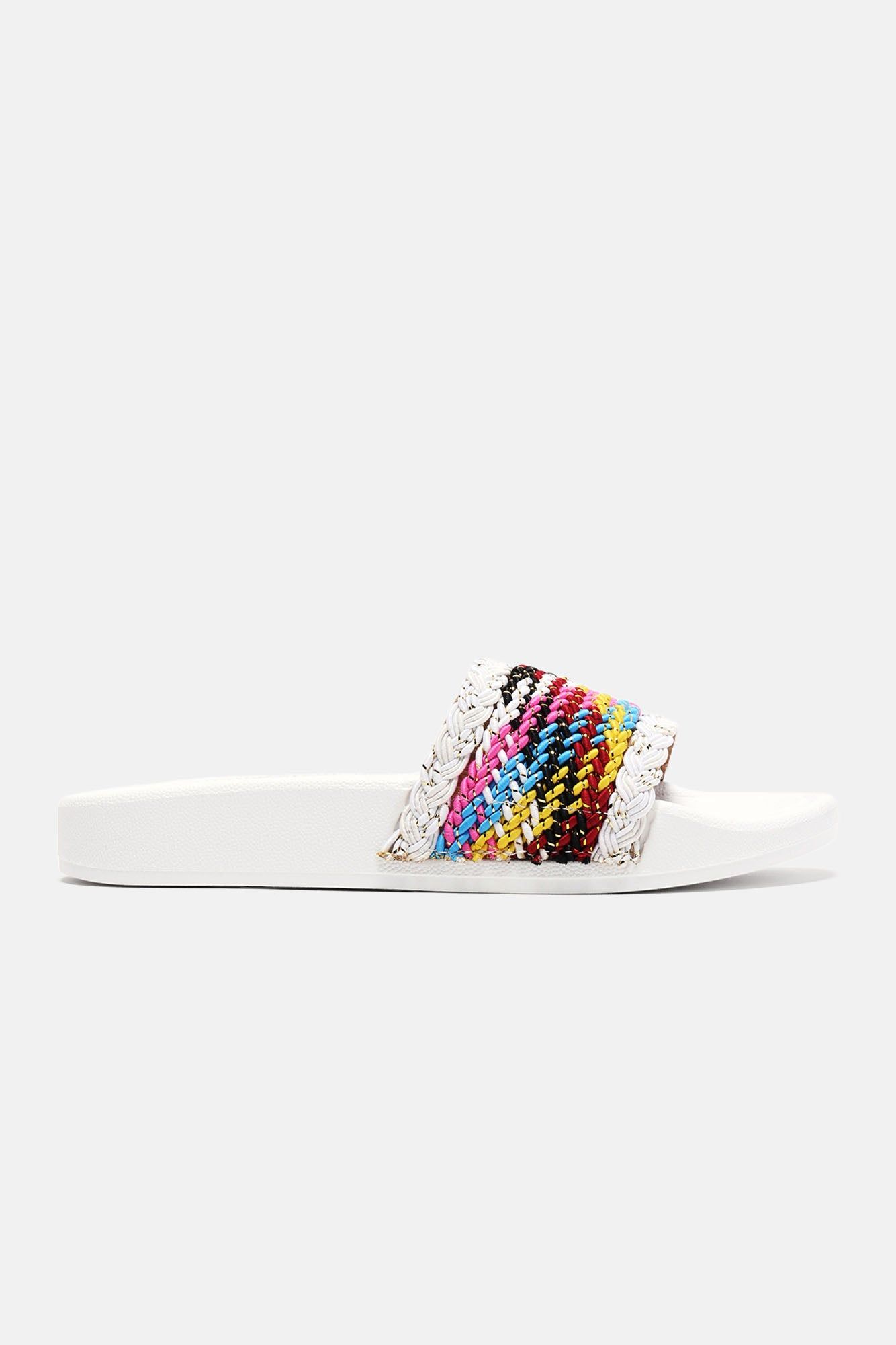 Deena Braided Casual Slides - White sold by Fashion Nova product image thumbnail 4