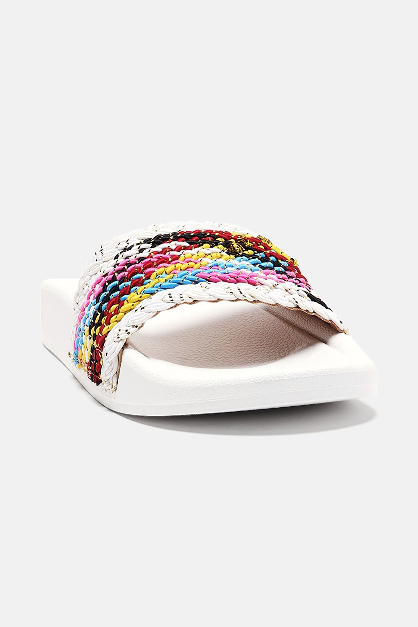 Deena Braided Casual Slides - White sold by Fashion Nova product image thumbnail 2
