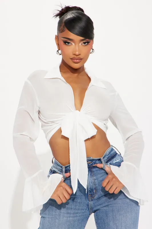 Take Me Away Top - White sold by Fashion Nova