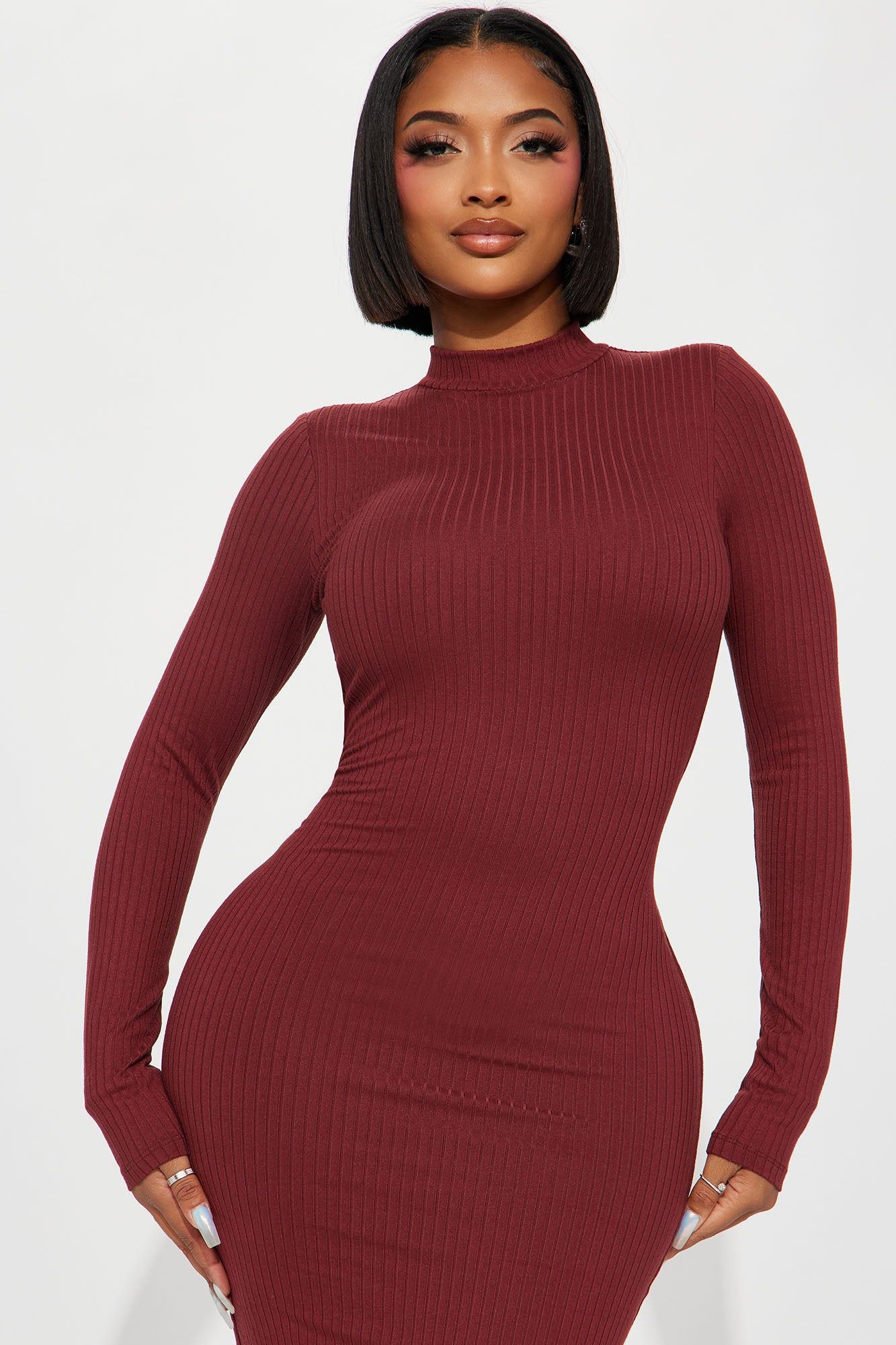 Caroline Double Lined Midi Dress - Wine sold by Fashion Nova product image thumbnail 2