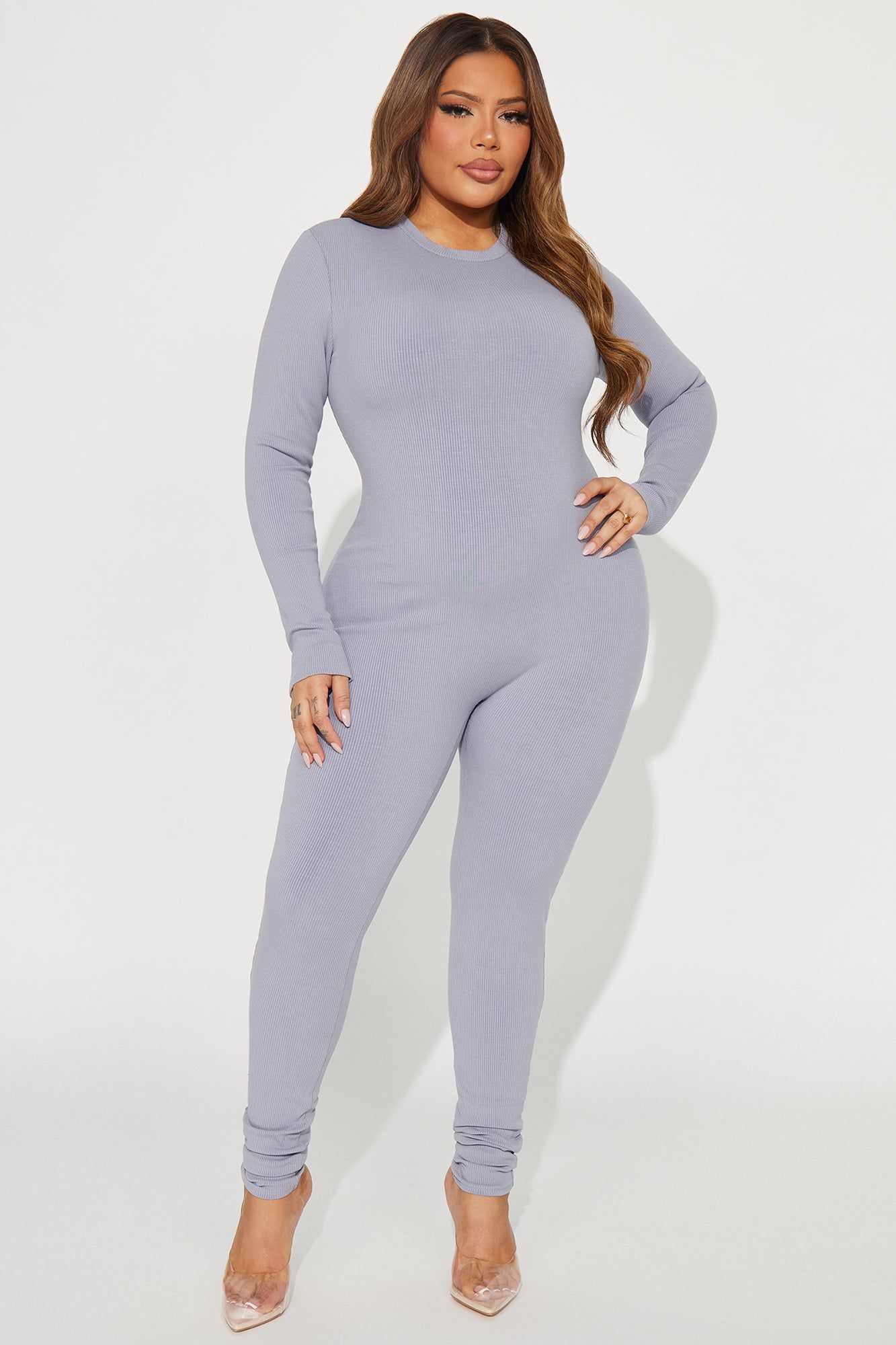 Maribel Snatched Jumpsuit - Slate Grey sold by Fashion Nova product image thumbnail 4