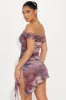 Marissa Mesh Mini Dress - Plum/Multi sold by Fashion Nova