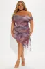 Marissa Mesh Mini Dress - Plum/Multi sold by Fashion Nova