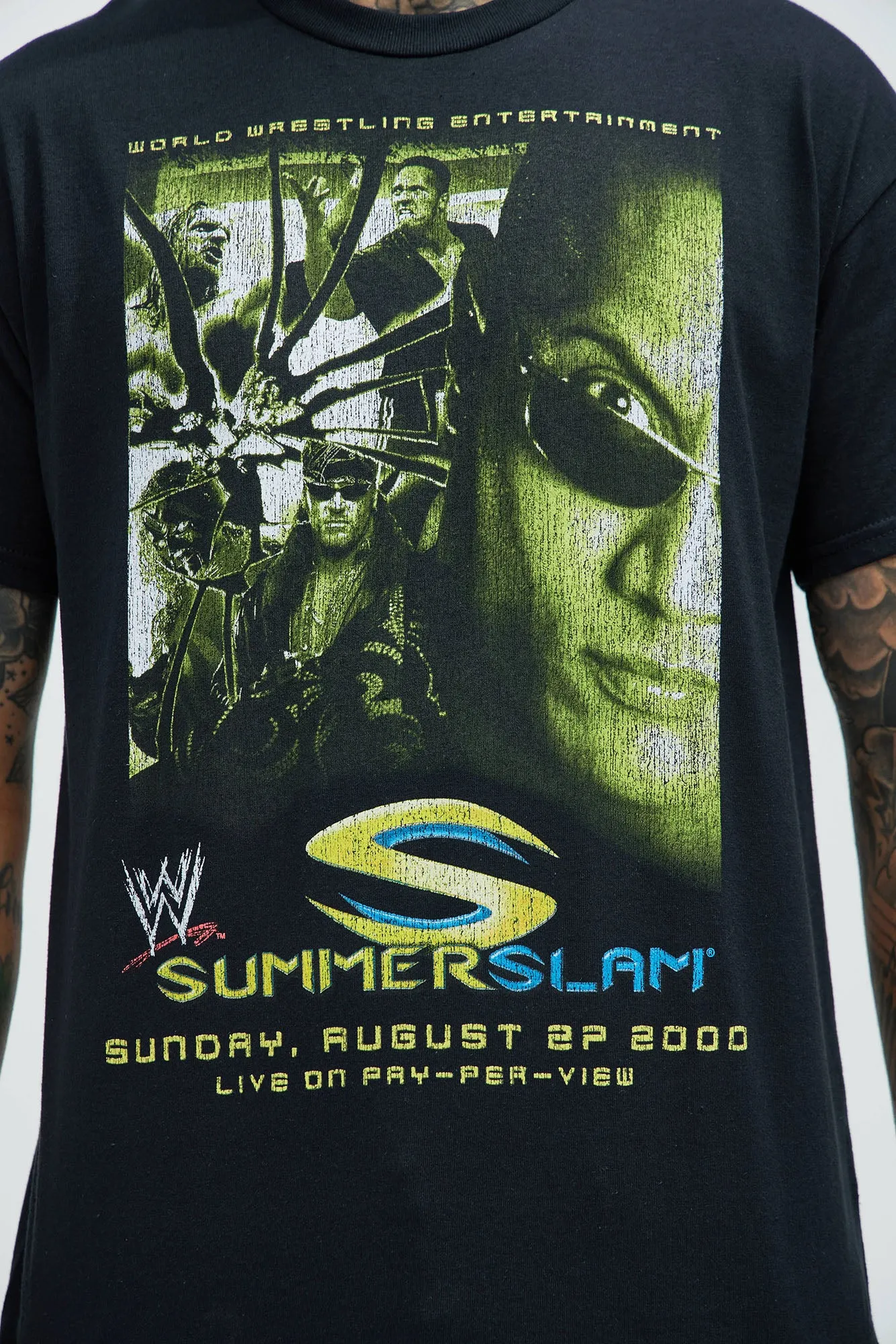 WWE Summer Slam 2000 Short Sleeve Tee - Black sold by Fashion Nova product image thumbnail 3