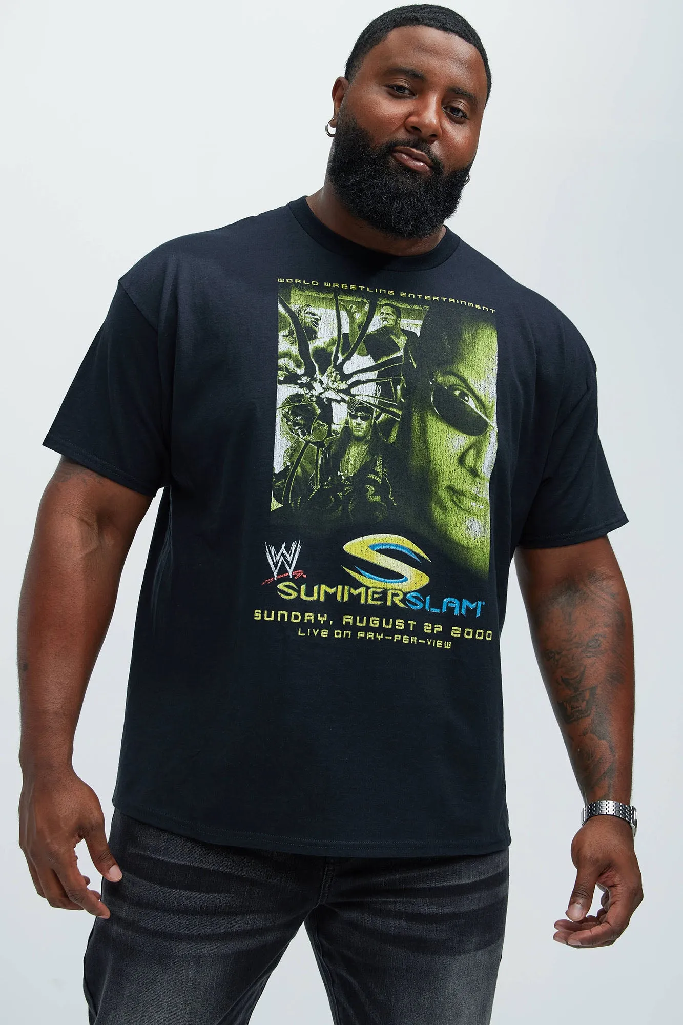 WWE Summer Slam 2000 Short Sleeve Tee - Black sold by Fashion Nova product image thumbnail 5
