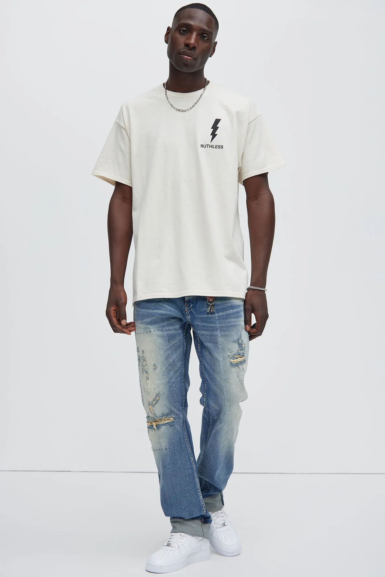 Ruthless Striker Oversized Short Sleeve Tee - Natural/Combo sold by Fashion Nova product image thumbnail 2