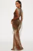 Alexa Leopard Maxi Dress - Leopard sold by Fashion Nova