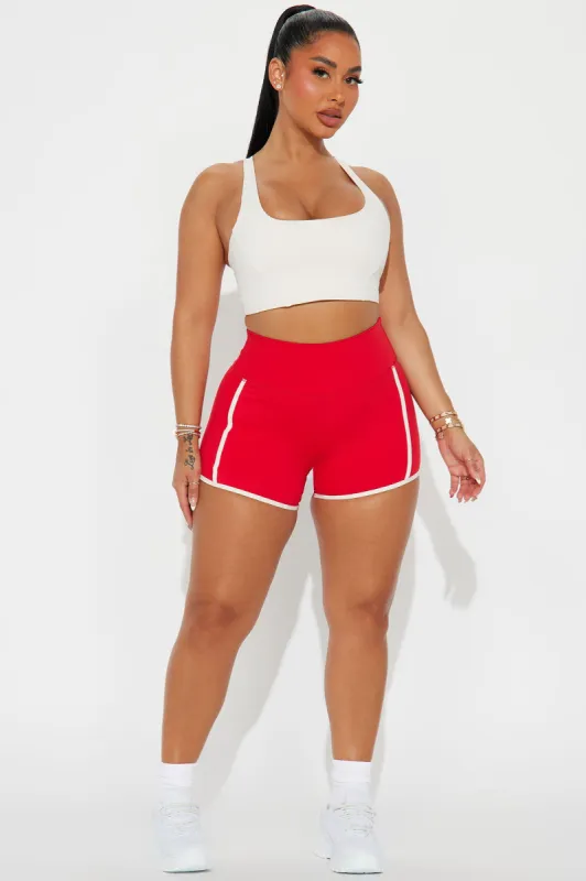 Push and Pull Mix Match Active Set - Red/combo sold by Fashion Nova