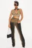 No Harm Done Washed Denim Pant Set - Black/combo sold by Fashion Nova