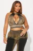 No Harm Done Washed Denim Pant Set - Black/combo sold by Fashion Nova