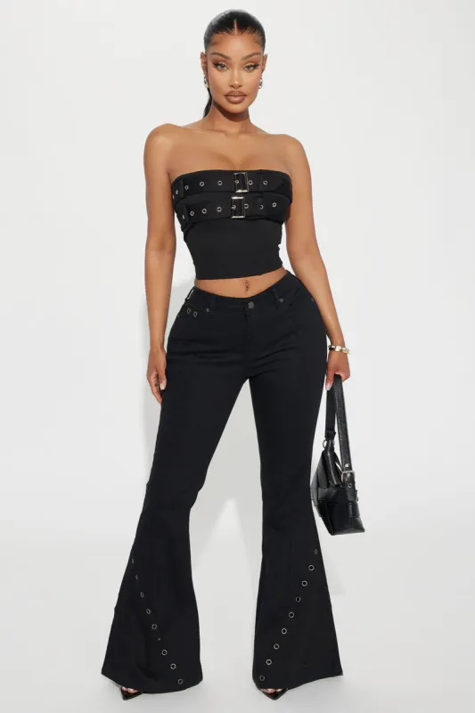 Got Me Started Flare Pant - Black sold by Fashion Nova