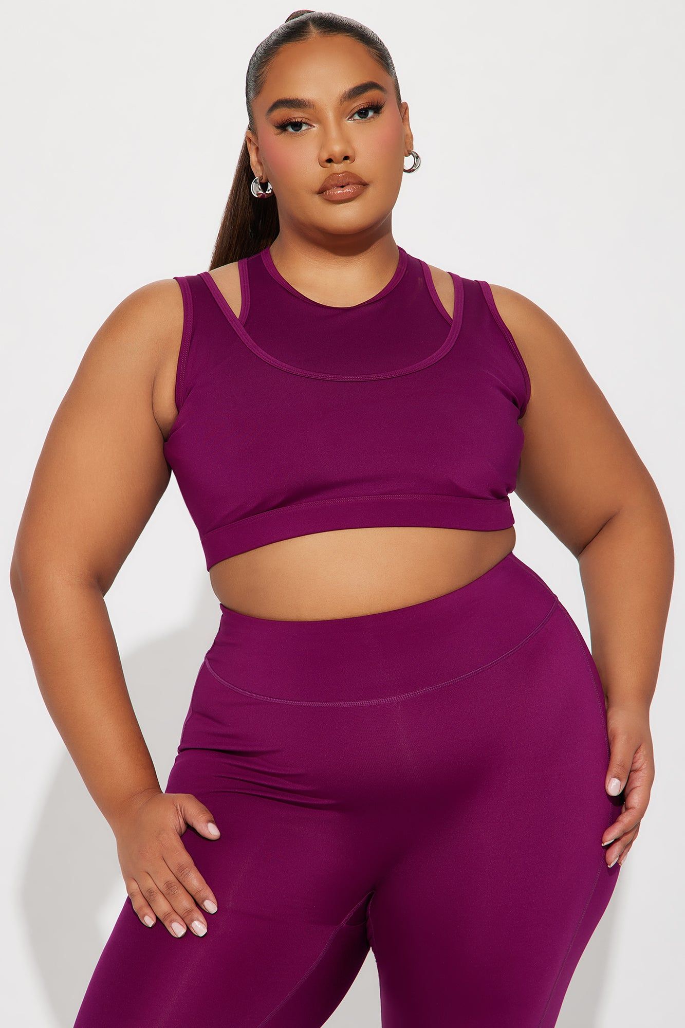 Pedal Pusher Elevate Sports Bra - Plum sold by Fashion Nova product image thumbnail 4