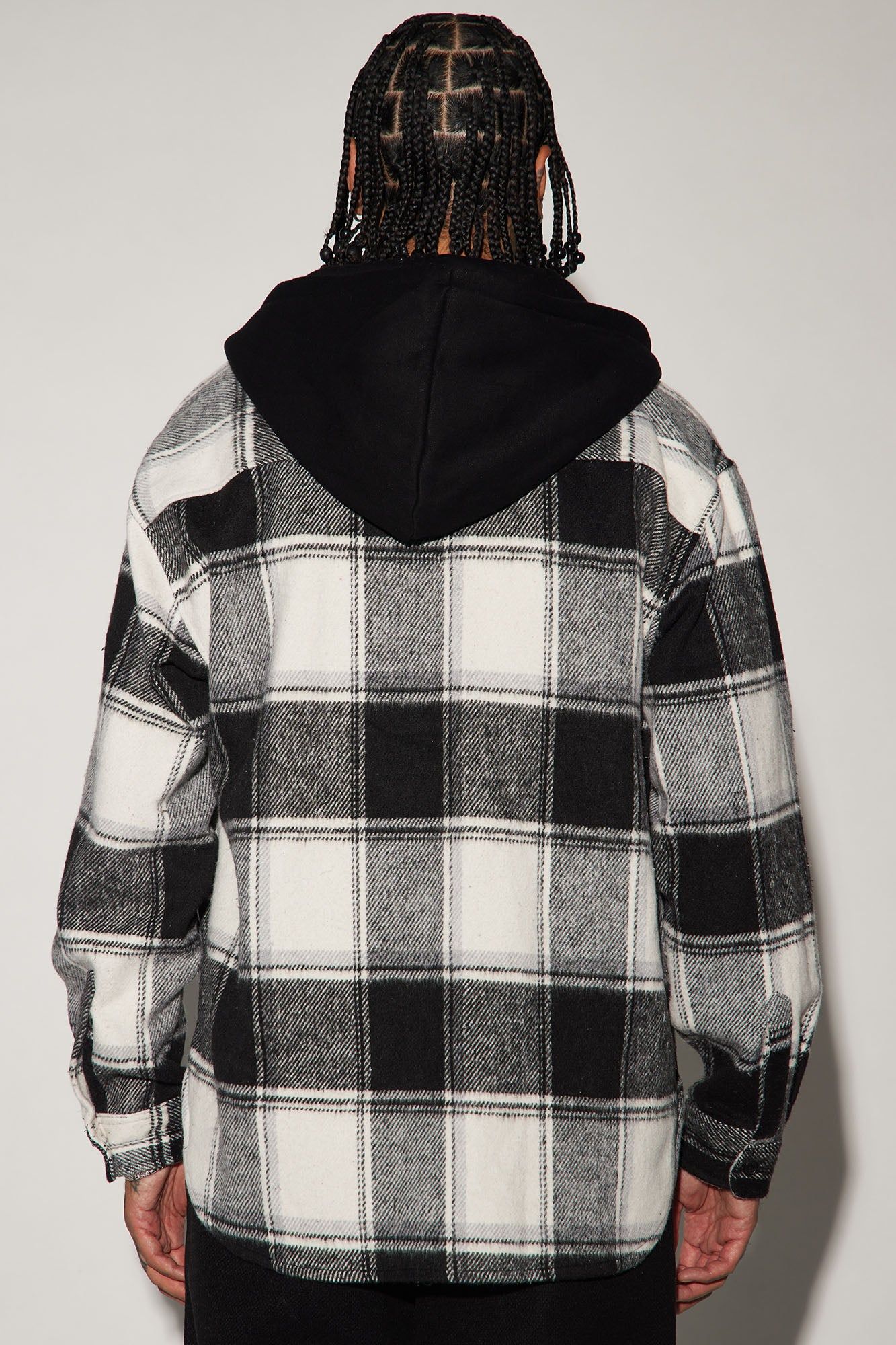 Chopping Block Hooded Shacket - Black/combo sold by Fashion Nova product image thumbnail 4