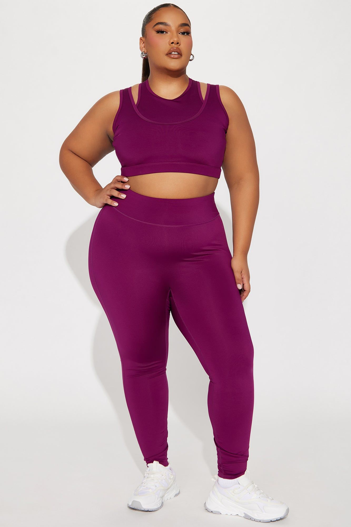 Pedal Pusher Elevate Sports Bra - Plum sold by Fashion Nova product image thumbnail 5