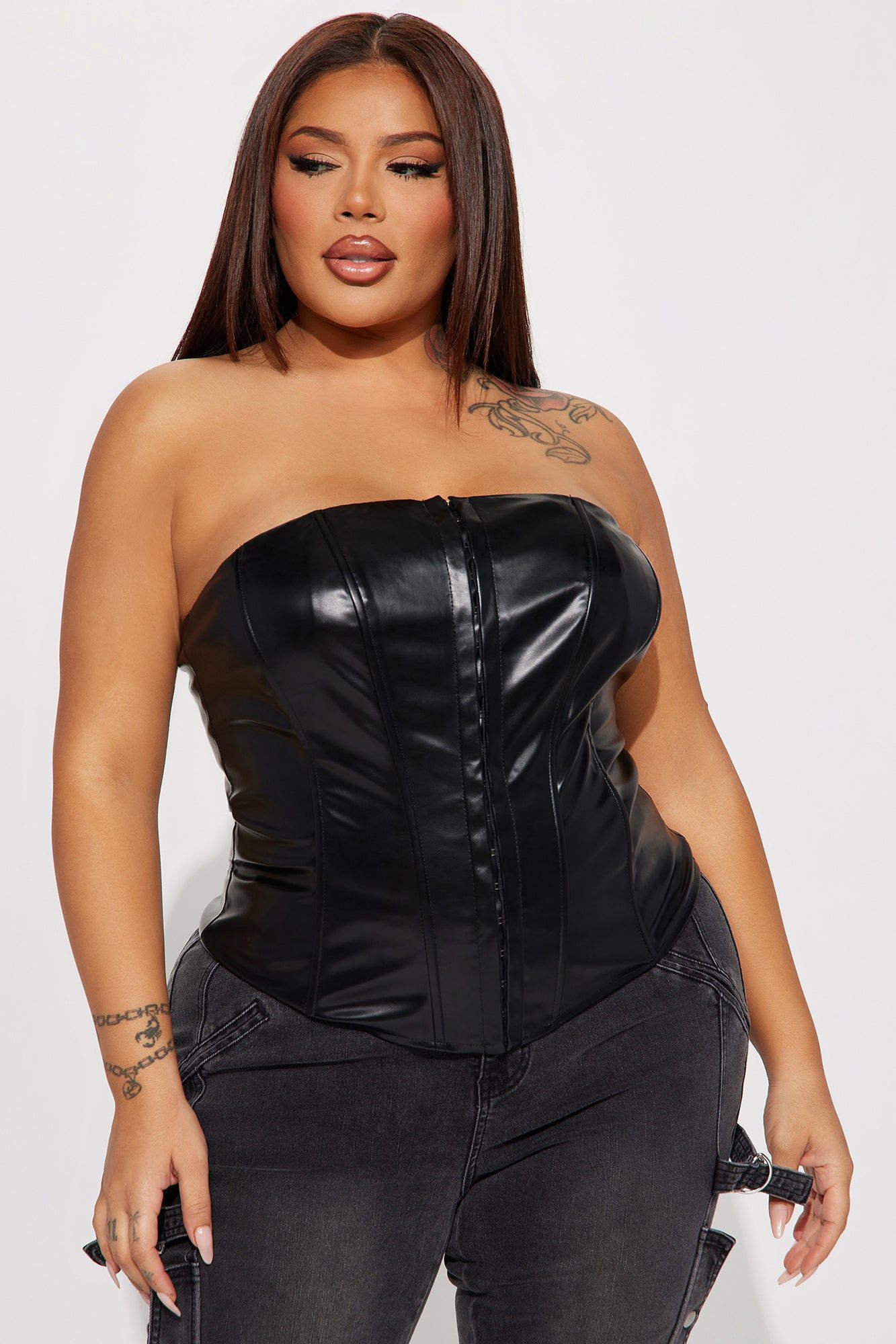 Glam Babe Corset Top - Black sold by Fashion Nova product image thumbnail 4