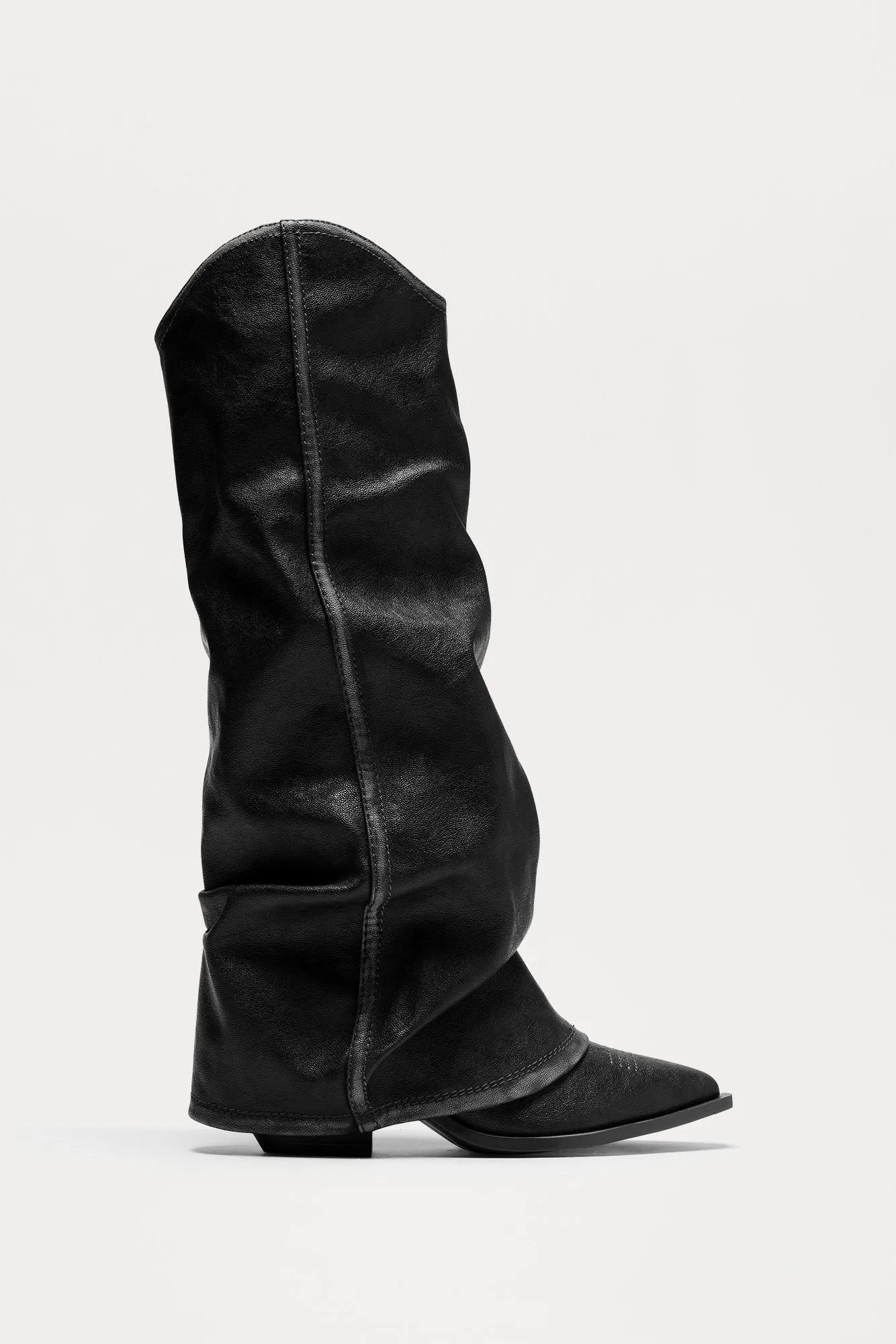 Mason Overlay Boots - Black sold by Fashion Nova