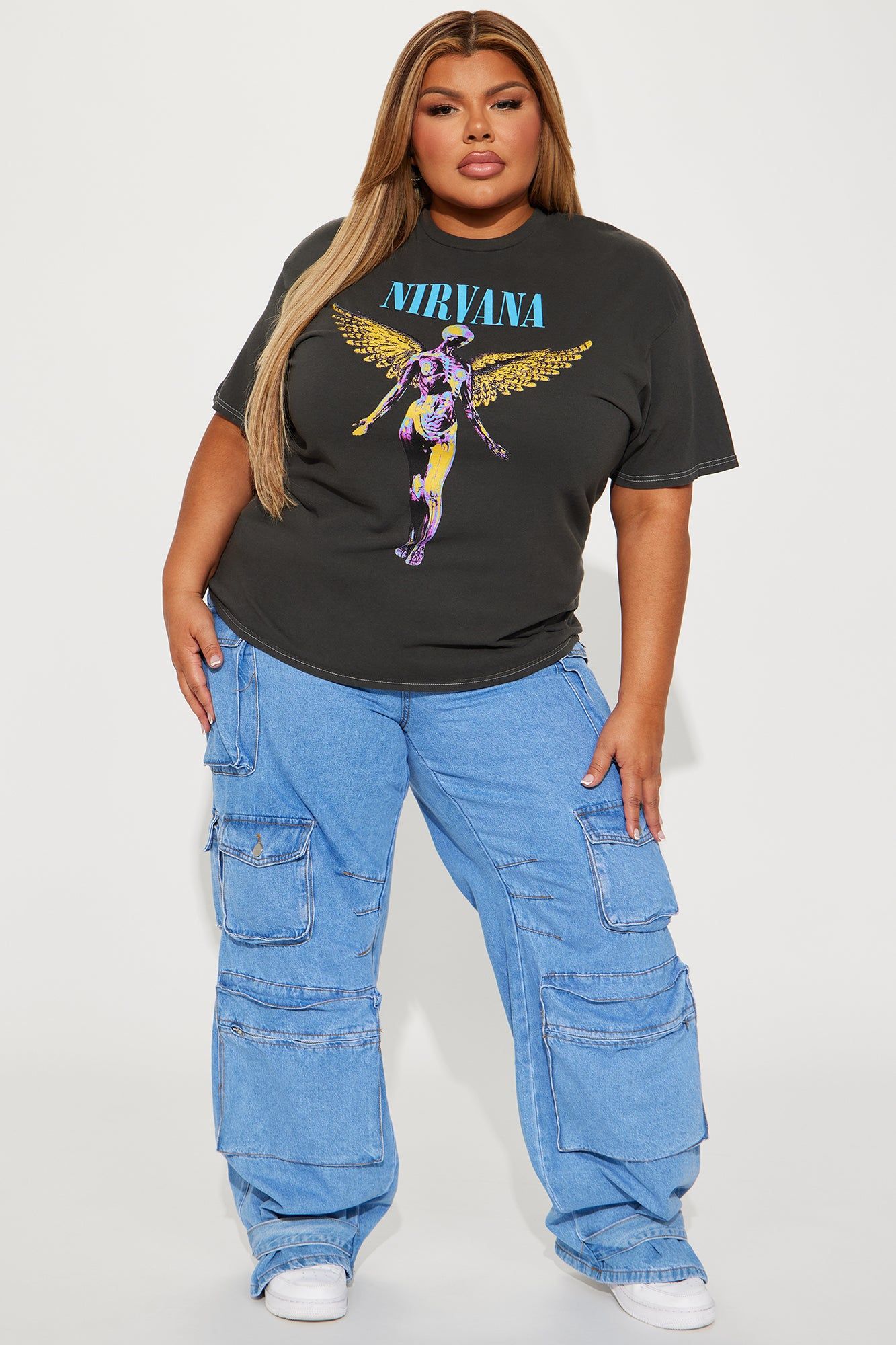 Nirvana in Utero Washed Graphic Tee - Charcoal sold by Fashion Nova product image thumbnail 5