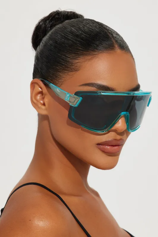 Summer Hangout Sunglasses - Blue sold by Fashion Nova
