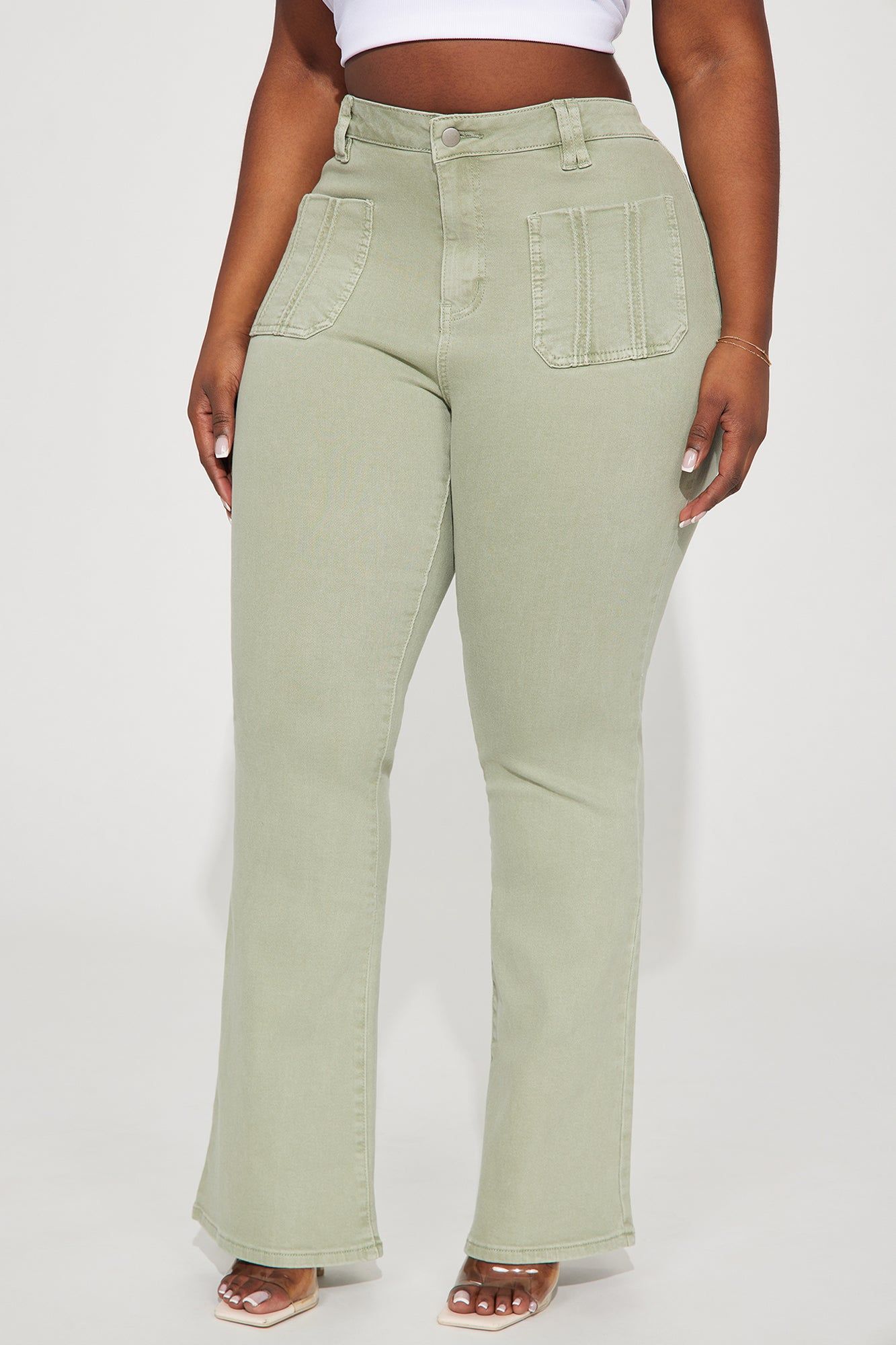 I Don't Care Flare Pant - Sage sold by Fashion Nova product image thumbnail 5