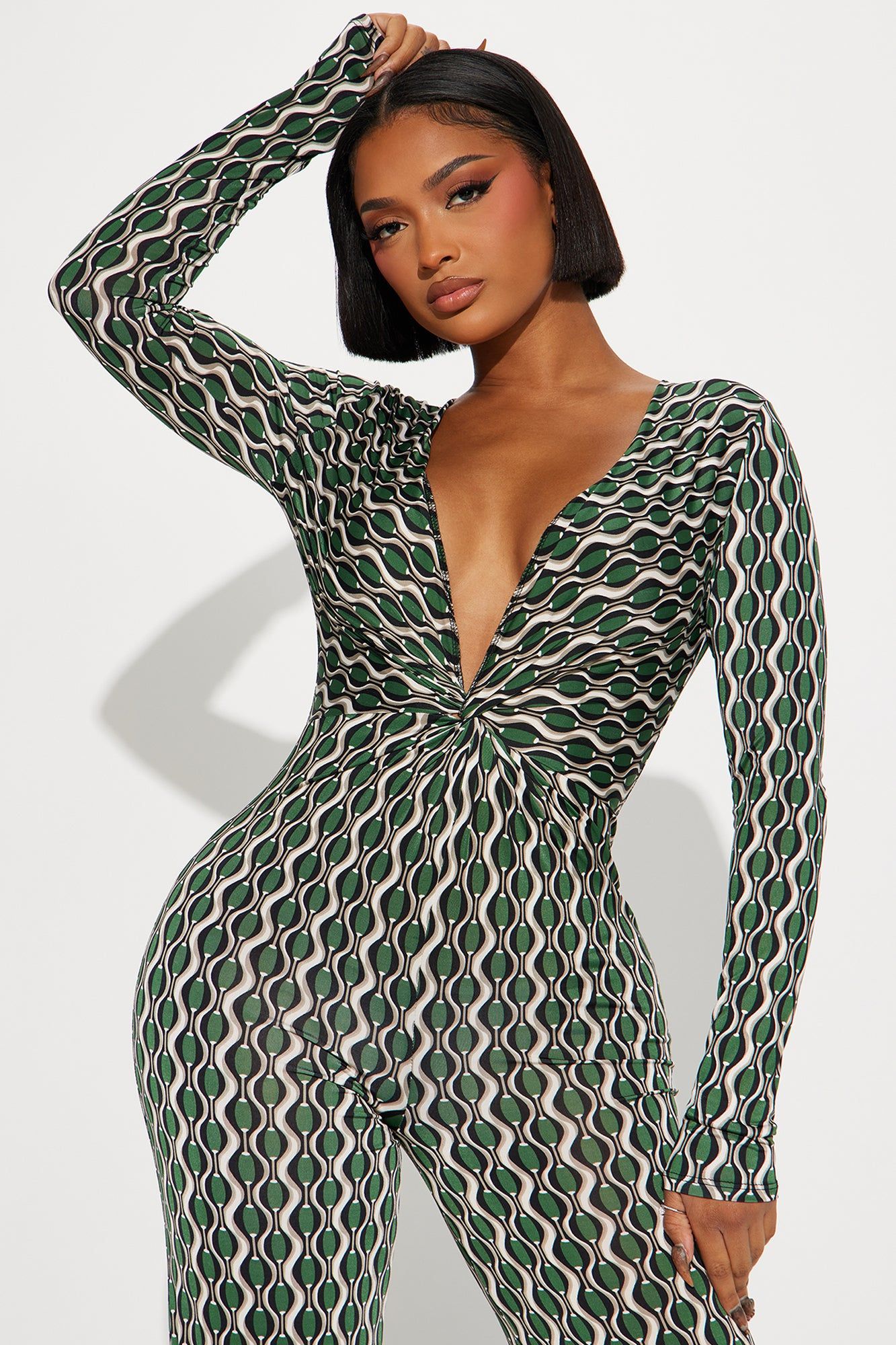 Making Moments Jumpsuit - Green/combo sold by Fashion Nova product image thumbnail 2