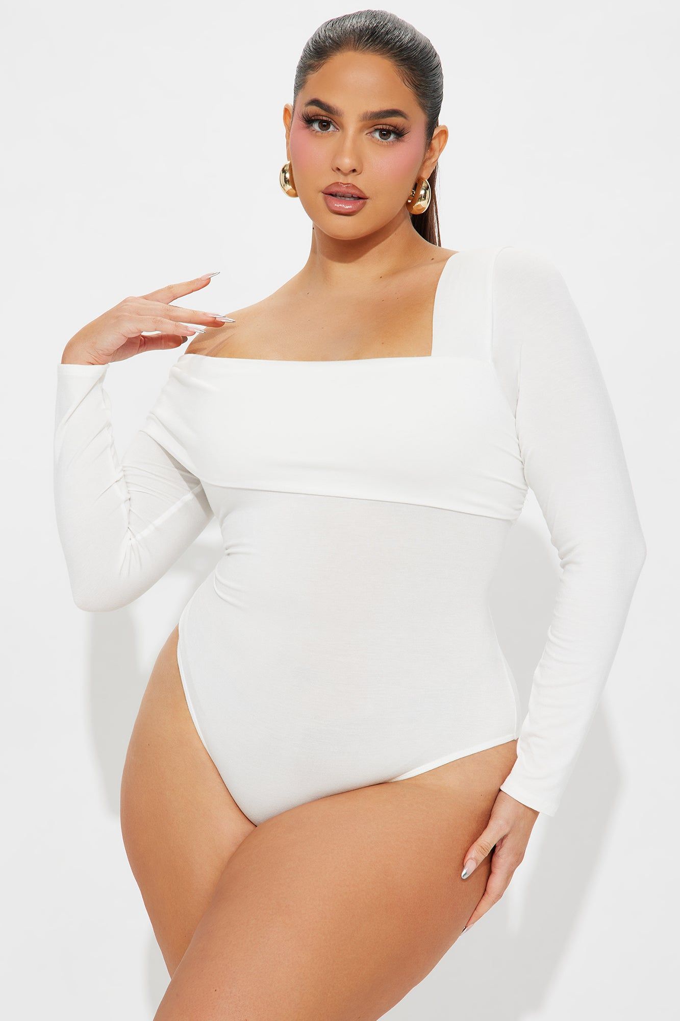 Gia One Shoulder Bodysuit - Ivory sold by Fashion Nova product image thumbnail 5